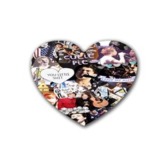 5 Second Summer Collage Rubber Coaster (heart) by nate14shop