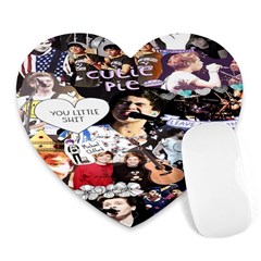 5 Second Summer Collage Heart Mousepads by nate14shop