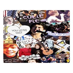 5 Second Summer Collage Double Sided Flano Blanket (large)  by nate14shop