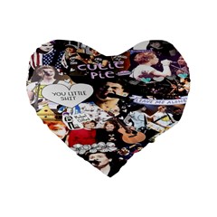 5 Second Summer Collage Standard 16  Premium Flano Heart Shape Cushions by nate14shop