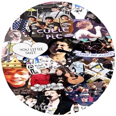 5 Second Summer Collage Wooden Puzzle Round by nate14shop