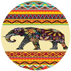 Elephant Colorfull Wooden Puzzle Round by nate14shop