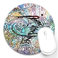 Panic At The Disco Lyric Quotes Round Mousepads by nate14shop