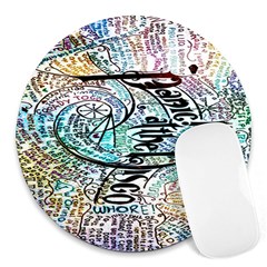 Panic At The Disco Lyric Quotes Round Mousepads by nate14shop