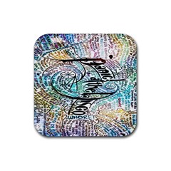 Panic At The Disco Lyric Quotes Rubber Coaster (square) by nate14shop