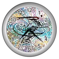 Panic At The Disco Lyric Quotes Wall Clock (silver) by nate14shop