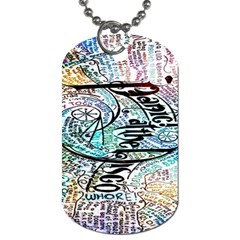 Panic At The Disco Lyric Quotes Dog Tag (one Side) by nate14shop