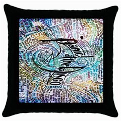 Panic At The Disco Lyric Quotes Throw Pillow Case (black)