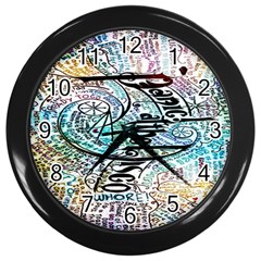 Panic At The Disco Lyric Quotes Wall Clock (black) by nate14shop