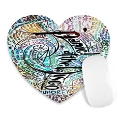 Panic At The Disco Lyric Quotes Heart Mousepads by nate14shop