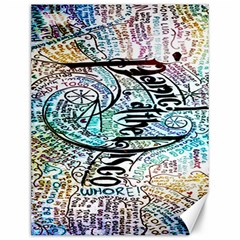 Panic At The Disco Lyric Quotes Canvas 12  X 16  by nate14shop