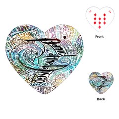 Panic At The Disco Lyric Quotes Playing Cards Single Design (heart) by nate14shop