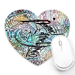 Panic At The Disco Lyric Quotes Heart Mousepads by nate14shop