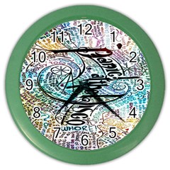 Panic At The Disco Lyric Quotes Color Wall Clock by nate14shop