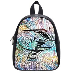 Panic At The Disco Lyric Quotes School Bag (small) by nate14shop