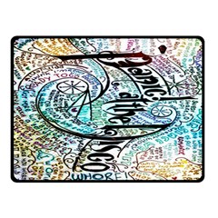 Panic At The Disco Lyric Quotes Fleece Blanket (small) by nate14shop