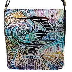 Panic At The Disco Lyric Quotes Flap Closure Messenger Bag (s) by nate14shop