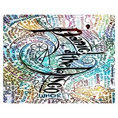 Panic At The Disco Lyric Quotes Double Sided Flano Blanket (medium)  by nate14shop