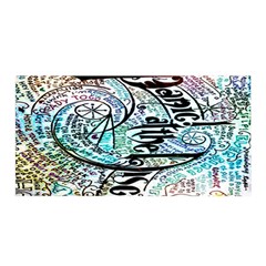 Panic At The Disco Lyric Quotes Satin Wrap 35  X 70  by nate14shop