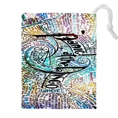 Panic At The Disco Lyric Quotes Drawstring Pouch (5xl) by nate14shop