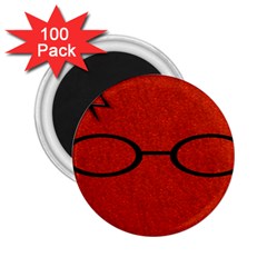 Harry Potter Glasses And Lightning Bolt 2 25  Magnets (100 Pack)  by nate14shop