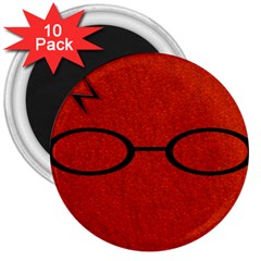 Harry Potter Glasses And Lightning Bolt 3  Magnets (10 Pack) 