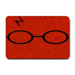 Harry Potter Glasses And Lightning Bolt Small Doormat  by nate14shop