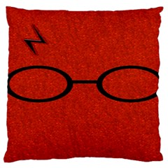 Harry Potter Glasses And Lightning Bolt Large Cushion Case (two Sides) by nate14shop