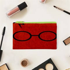 Harry Potter Glasses And Lightning Bolt Cosmetic Bag (xs) by nate14shop