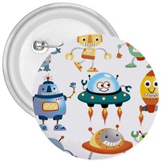 Vector-set-funny-robots-cartoon 3  Buttons