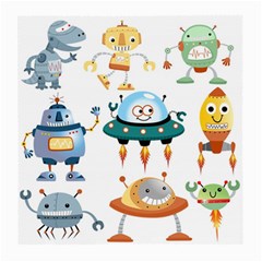 Vector-set-funny-robots-cartoon Medium Glasses Cloth