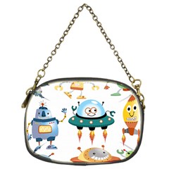 Vector-set-funny-robots-cartoon Chain Purse (Two Sides)