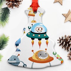 Vector-set-funny-robots-cartoon Ornament (Christmas Tree) 