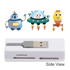 Vector-set-funny-robots-cartoon Memory Card Reader (Stick)