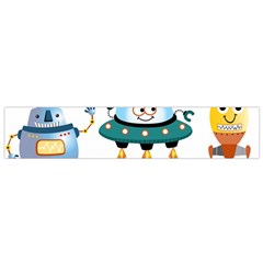 Vector-set-funny-robots-cartoon Small Flano Scarf