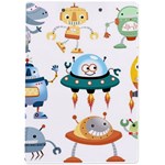 Vector-set-funny-robots-cartoon A4 Clipboard Back