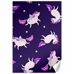 Fantasy-fat-unicorn-horse-pattern-fabric-design Canvas 12  x 18  11.88 x17.36  Canvas - 1