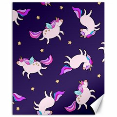 Fantasy-fat-unicorn-horse-pattern-fabric-design Canvas 16  X 20 