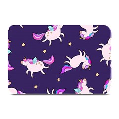 Fantasy-fat-unicorn-horse-pattern-fabric-design Plate Mats by Jancukart