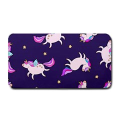 Fantasy-fat-unicorn-horse-pattern-fabric-design Medium Bar Mats by Jancukart