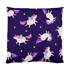 Fantasy-fat-unicorn-horse-pattern-fabric-design Standard Cushion Case (two Sides) by Jancukart