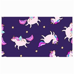 Fantasy-fat-unicorn-horse-pattern-fabric-design Cosmetic Bag (small) by Jancukart