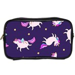 Fantasy-fat-unicorn-horse-pattern-fabric-design Toiletries Bag (Two Sides) Back