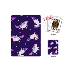 Fantasy-fat-unicorn-horse-pattern-fabric-design Playing Cards Single Design (mini) by Jancukart