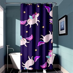 Fantasy-fat-unicorn-horse-pattern-fabric-design Shower Curtain 36  X 72  (stall) 