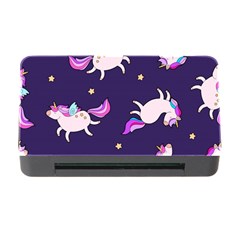 Fantasy-fat-unicorn-horse-pattern-fabric-design Memory Card Reader With Cf by Jancukart