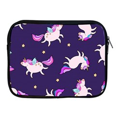 Fantasy-fat-unicorn-horse-pattern-fabric-design Apple Ipad 2/3/4 Zipper Cases by Jancukart