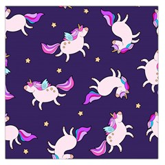 Fantasy-fat-unicorn-horse-pattern-fabric-design Square Satin Scarf (36  X 36 ) by Jancukart