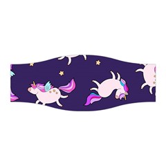 Fantasy-fat-unicorn-horse-pattern-fabric-design Stretchable Headband by Jancukart