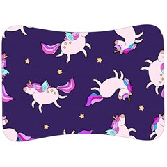 Fantasy-fat-unicorn-horse-pattern-fabric-design Velour Seat Head Rest Cushion by Jancukart